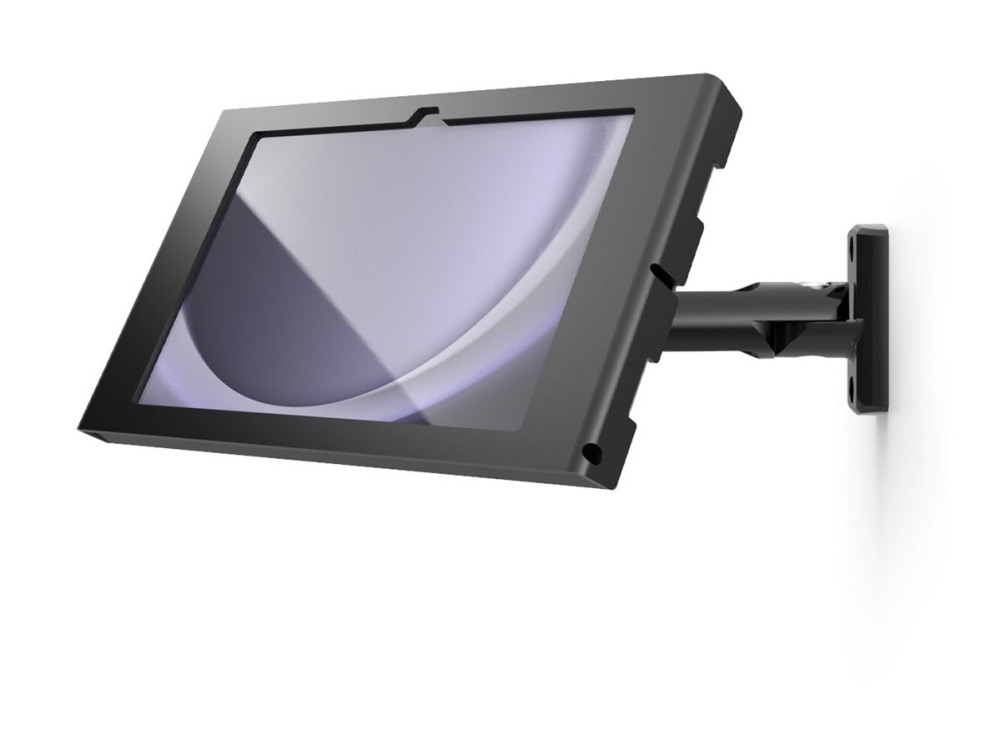 Compulocks Surface Pro 8-11 Apex Enclosure Swing Wall Mount - Monteringssett (hus, leddarm) - svingearm - for nettbrett - låsbar - høyverdig aluminium - svart - skjermstørrelse: 13 - veggmonterbar, skranketopp - for Microsoft Surface Pro 8, Pro 9