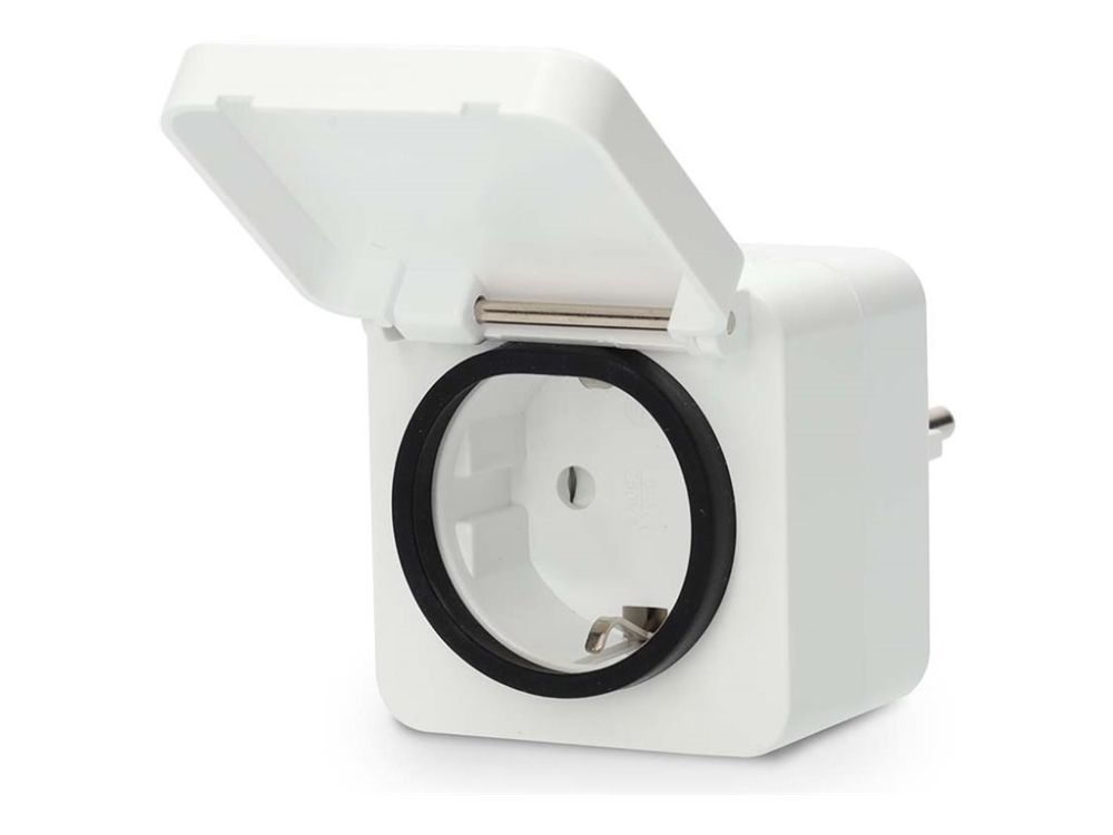 NEDIS SmartLife Smart Plug | Zigbee 3.0 | IP44 | Effektmåler | 3680 W | Type F (CEE 7/7) | -10 - 40 °C | Android™ / IOS | Hvid | 1 stk.