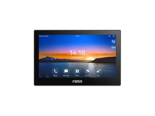 Fanvil I504w, 17,8 Cm (7"), Lcd, 1024 X 600 Pixel, 2 W, Schwarz, Schnelles Ethernet