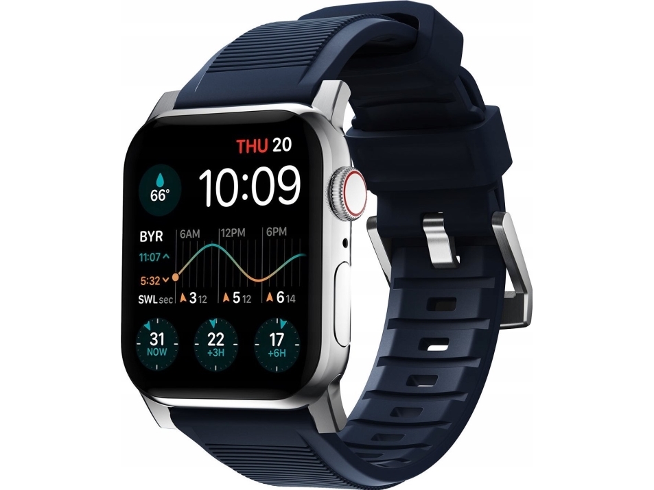 Nomad Waren Nomad Rugged Band Tun Apple Watch 46Mm/49Mm Granatowo/Sidabrinė