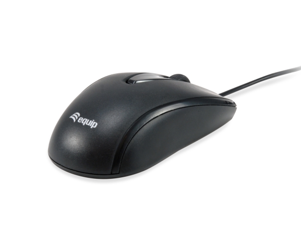 Equip Usb-C Kompakte Maus, Beidhändig, Optisch, Usb Typ-C, 1200 Dpi, Schwarz