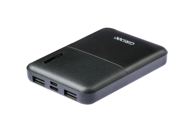 Powerbank Grixx Grixx Powerbank 5000Mah Micro Usb & Usb-C Juodas