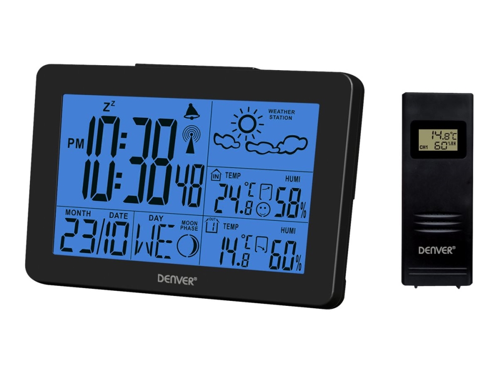 DENVER WS-530 - Väderstation - svart | Trädgården - Trädgårdstillbehör - Väderstationer & termometrar | GameStuff
