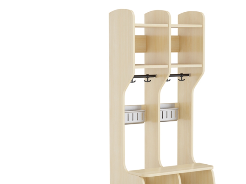 Garderobe Måns Hel 4 pladser, birk