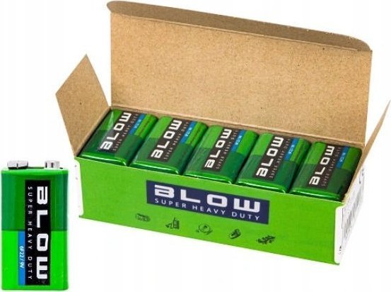 Blow 10 x Bateria 9V 6F22 Super Heavy Duty | Kläder & Säkerhet - Skodon - Säkerhetsgummistövlar | GameStuff