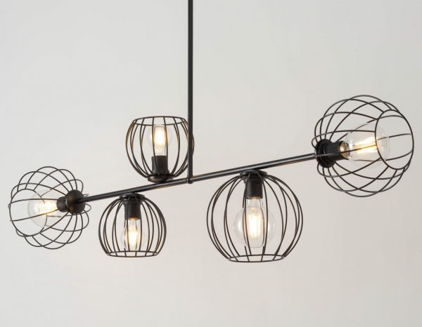 Hängelampe Sigma Deckenlampe Loftstil Madam 32368 Metall Pendel Über Dem Bett Schwarz