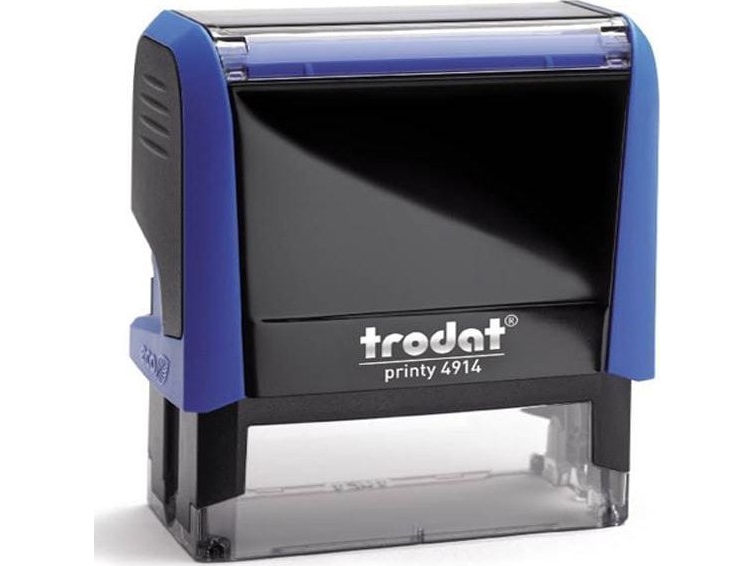 Trodat stempel Trodat 4914 blå - sort pude 64x26 mm