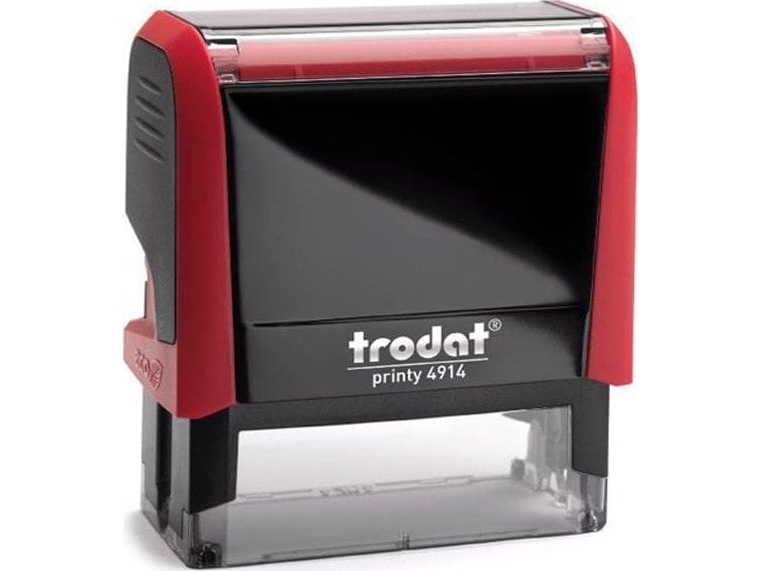 Trodat stempel Trodat TRE_4914CAWCA rød – sort pude 64 x 26 mm