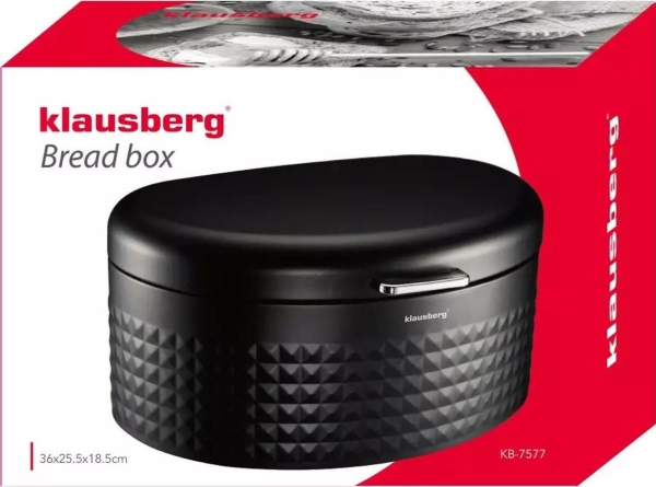 Klausberg Breadmaker Klausberg KB 7577 brødkasse i metal sort diamant