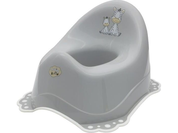 Maltex Chamber Pot With Music And Antislip Rubber Grey/White Zebra 6562