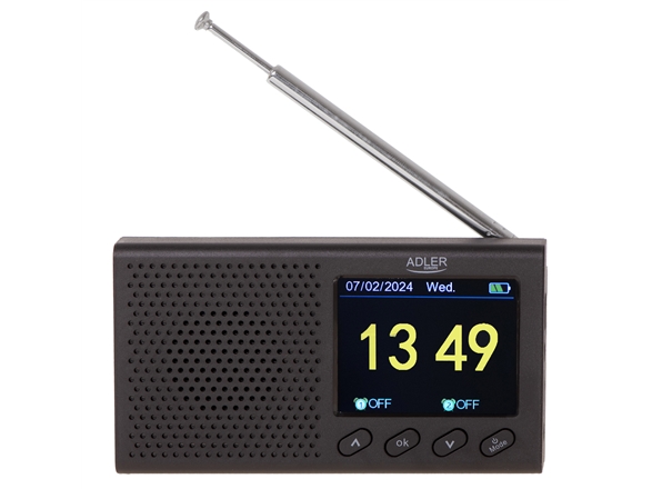 Adler Ad 1198 Fm Travel-Radio | Alarmfunktion | Schwarz