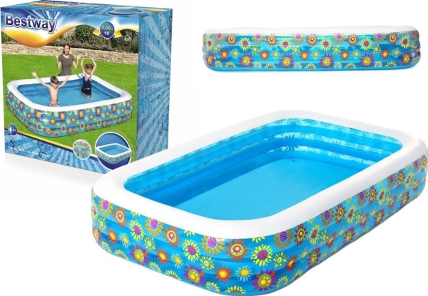 Bestway 54121, Aufblasbarer Pool, 1161 L, 6 Jahr(E), Vinyl, Mehrfarbig