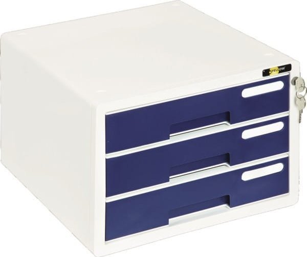 Grand 3-Schubladen-Kunststoffkorb Mit Schloss Gelb One Grand Yl-S903 Grand