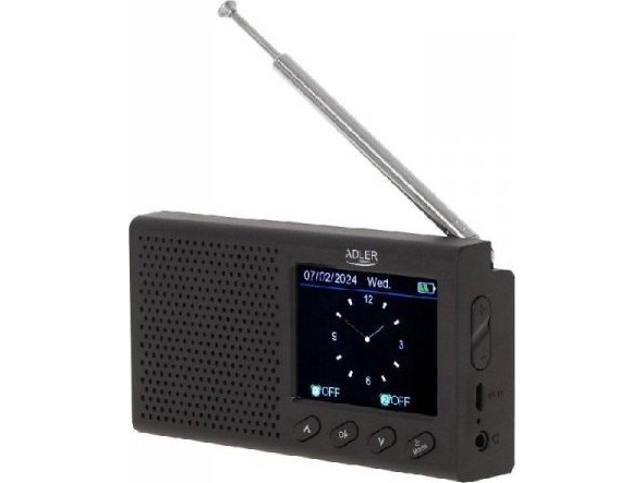 Adler Ad 1198 Fm Travel-Radio | Alarmfunktion | Schwarz