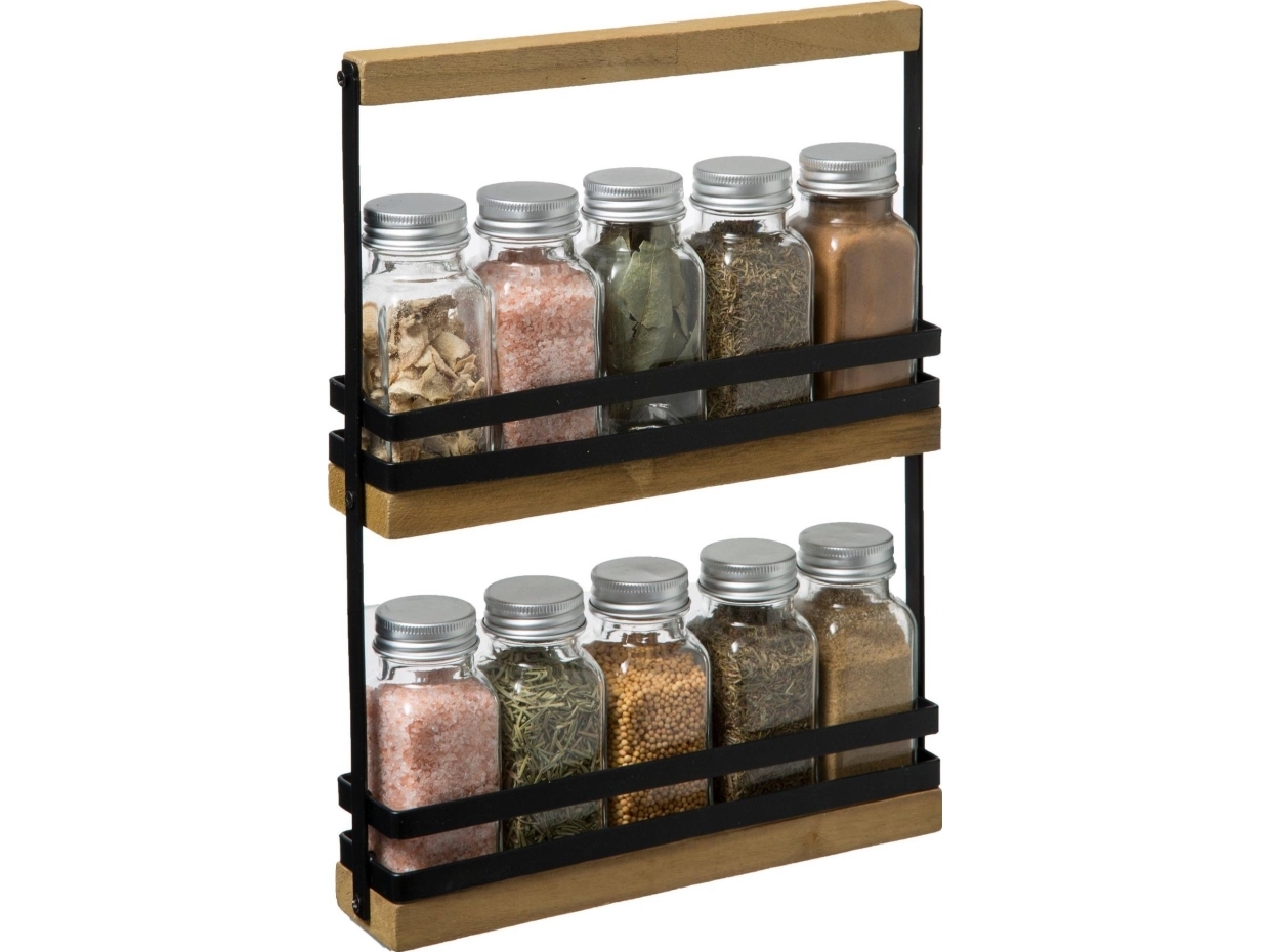 5five BLACKWOOD krydderihylde, 10 krukker