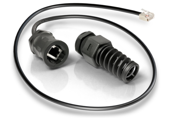 Quwireless Qrj45-L, 0,38 M, Rj-45, Rj-45, Sort