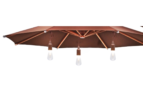 Securit Led Lamper Til Parasol Copenhagen, Ledningsfri Og Genopladelig, 3 Stk., Brun