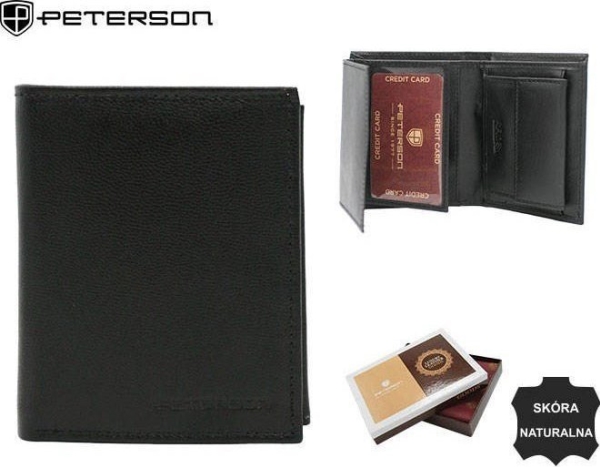Peterson Portfel damski skórzany PTN RD-270-GCL BLACK