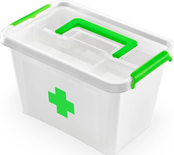 Orplast Apteczka Antibakteriel Førstehjælpskasse 6,5 Håndtag + Foring 30X20