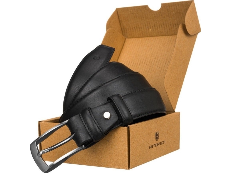 Peterson Gładki pasek męski do garnituru Peterson Długość paska 105