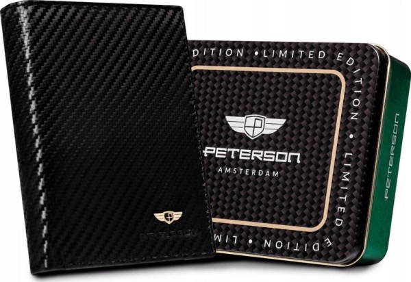 Peterson NoSize vertikal plånbok i naturläder för män | Fickor och skydd | GameStuff
