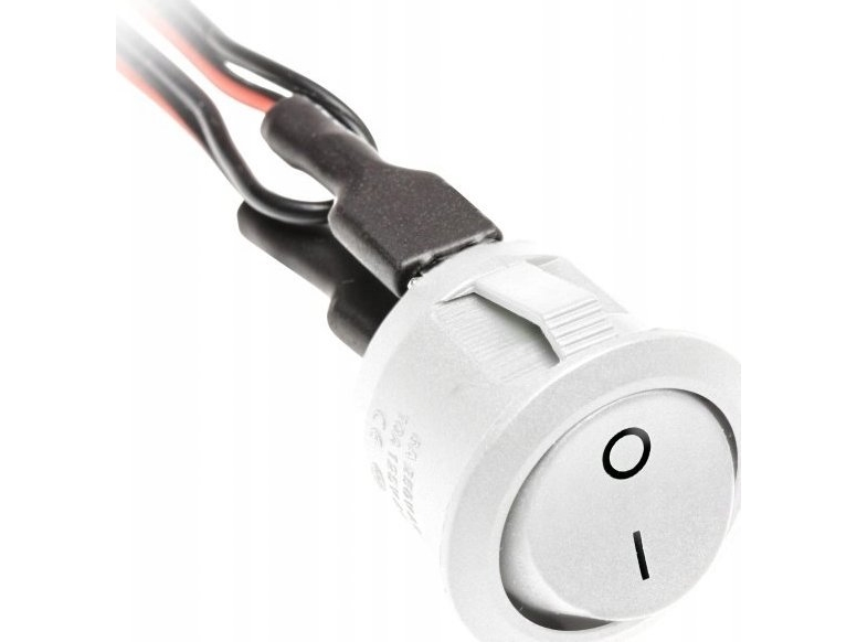 Gtv Vippeafbryder Hvid 12V 3A Med Ledninger 0,1M Og Mini Amp Han-/Hun-Konnektorer