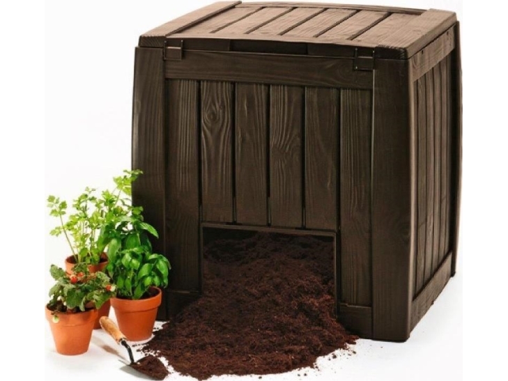 Keter kompostbeholder Deko 340 L, whisky brun