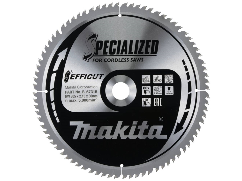 Makita B-67315, Holz, 30,5 Cm, 3 Cm, 2,15 Mm, 5000 Rpm, 1 Stück(E)