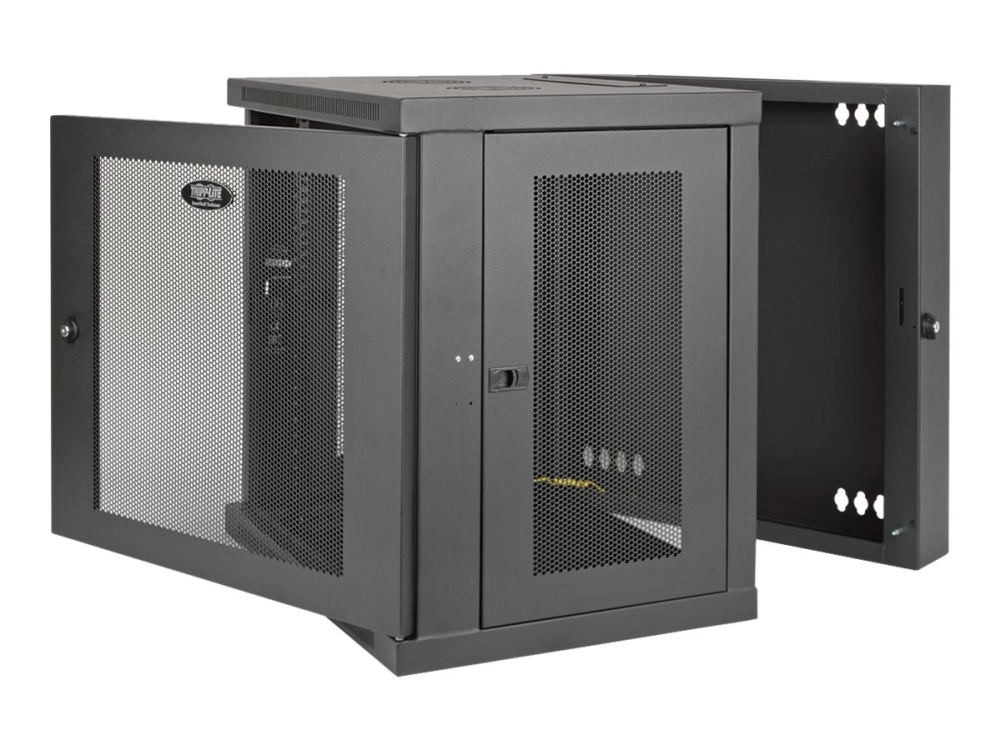 Tripp Lite 10U Wall Mount Rack Enclosure Serverschrank Scharnier Mit Tür &Amp Seiten - Rack-Schrank - Wandmontierbar - Schwarz - 10U - 19"