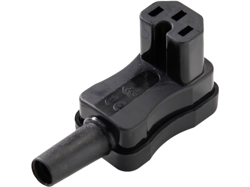Martin Kaiser 797/Sw Varmapparat-Stik (C15/C16) Stik, Vinklet 10 A Sort 1 Stk