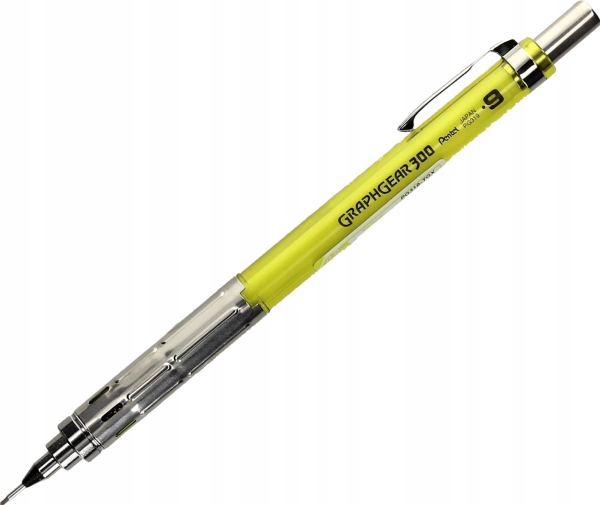 Pentel automatisk blyant GraphGear 300 0,9 mm gul