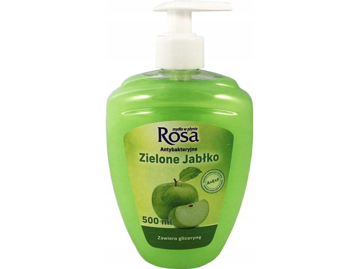 ROSA - antibakteriel sæbe med pumpe, 500 ml - grøn æble