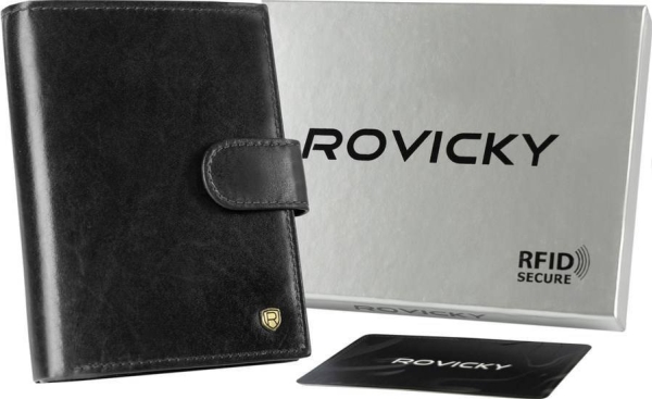 Rovicky Stor herrepung i læder med snaplukning Rovicky