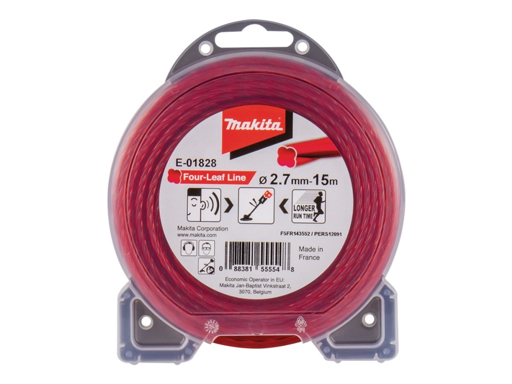 Makita - Mowing line - för grass - längd: 15 m - för Makita DUR369AZ, UR012GZ02, UR101CZ | Trädgården - Trädgårdsredskap - Övriga trädgårdsredskap | GameStuff