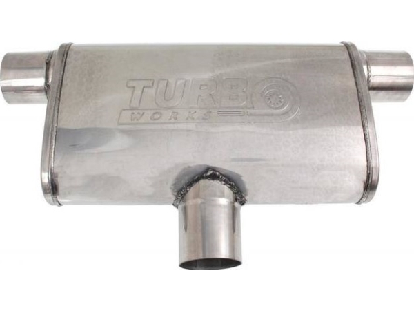 TurboWorks LT 409SS 76 mm central ljuddämpare bak | Bilvård & Biltillbehör - Utvändiga utrustning för bilar - Avga | GameStuff