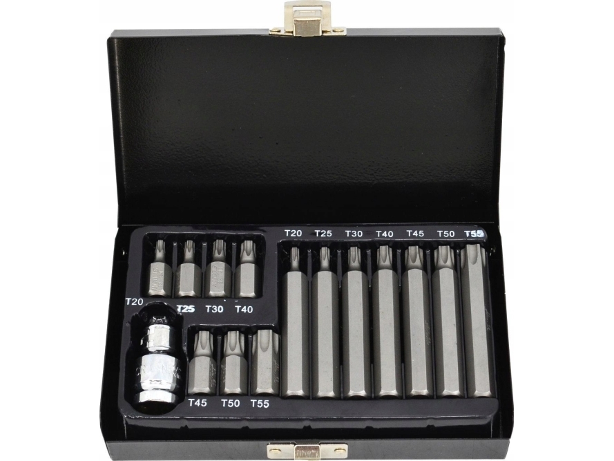 Awtools Torx-Bits 15 Stk. Mit Bohrung Black Line