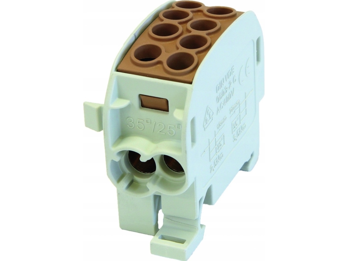 Al/Cu-Verteilerblock Scb 35 (80210) Simblock Braun 81502015