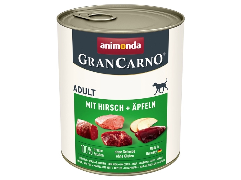 ANIMONDA GranCarno Adult Deer and apple - vådt hundefoder - 800g