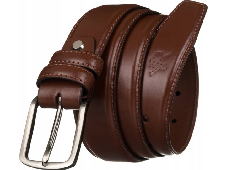 Rovicky Bredt læderbælte til mænd med traditionelt Rovicky-spænde Bæltelængde 100