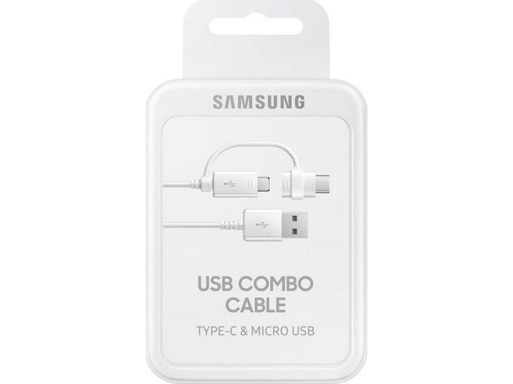 Samsung Usb-Kabel Usb-A Auf Microusb + Usb-C Weiß (Smg207wht)