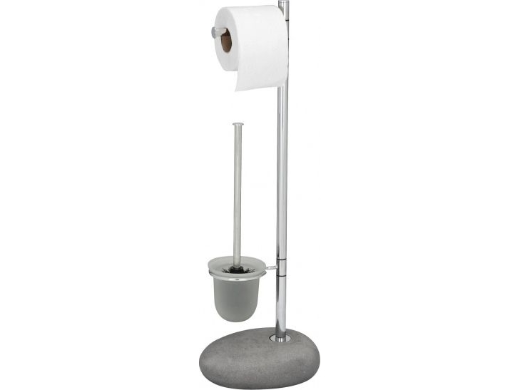 Wenko Pebble Stone 70 Cm Toilettenbürste Und Rollenhalter Aus Stahl
