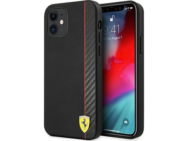 Ferrari Fesaxhcp12sbk Iphone 12 Mini 5.4&Quot Sort/Sort Hardcase On Track Carbon Stripe