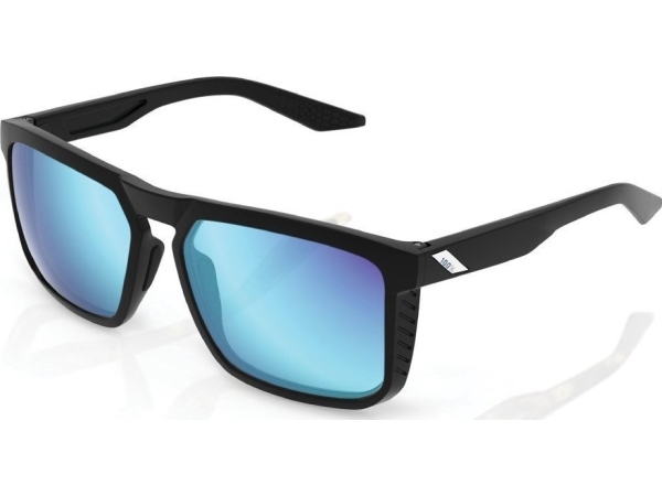 100% RENSHAW matt svart - HiPER blå flerskikts spegelobjektiv (blå flerskikts spegelobjektiv, LT 15%) (NY) | Cykling - Kläder - Cykelglasögon | GameStuff