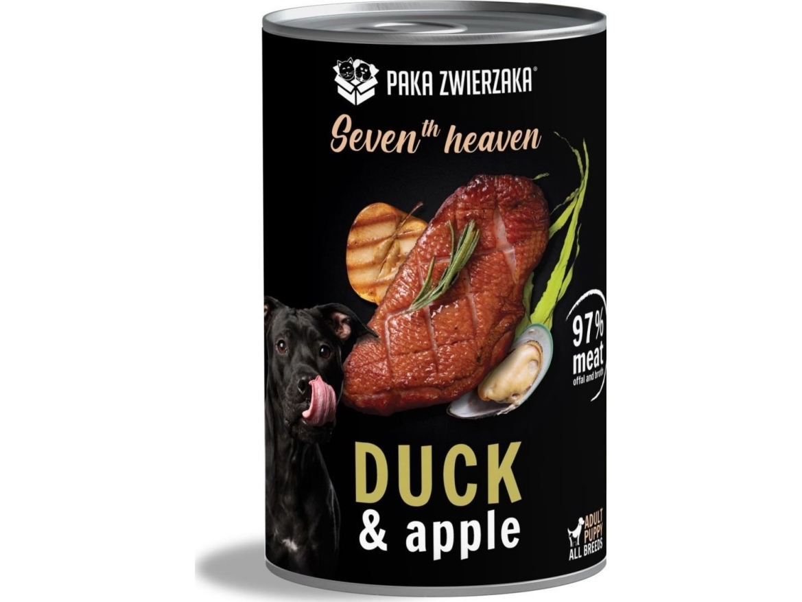 Paka Zwierzaka Wet food Duck &amp  Apple 400g