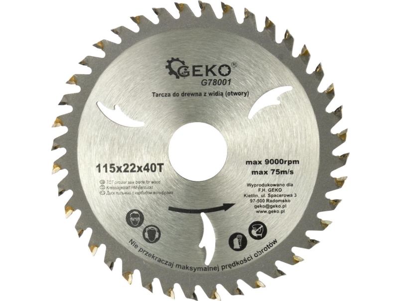Geko s&aring;gblad f&ouml;r tr&auml; 115x22x40T (G78001)