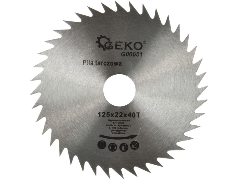 Geko Træskive 125X22x40t Savklinge M/B (G00051)