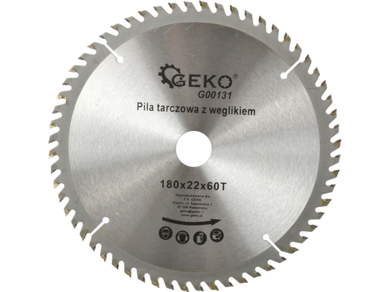 Geko savklinge til træ 180x22x60T(50)