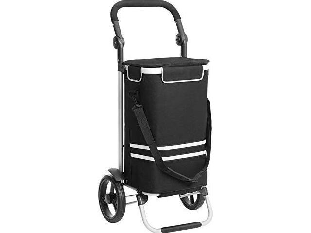 Songmics Shoppingvagn, hopfällbar shoppingvagn, robust, med isolerad kylväska, stor kapacitet 35 liter, multifunktionell bagagevagn | Utomhus - Väskor & Resväskor - Resväskor & restrolleys | GameStuff