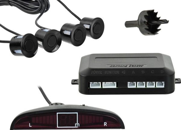 Geko Parkeringssensor - bakning med display + 4 sensorer (40)