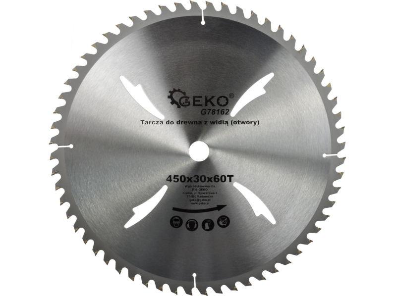 Geko træskive 450x30x60T(huller) (5)